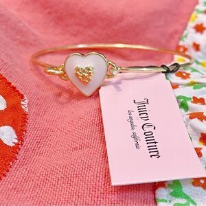 Juicy Couture Heart Shaped Enamel Tension Bracelet